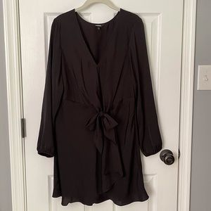 Express Black Faux Wrap Dress